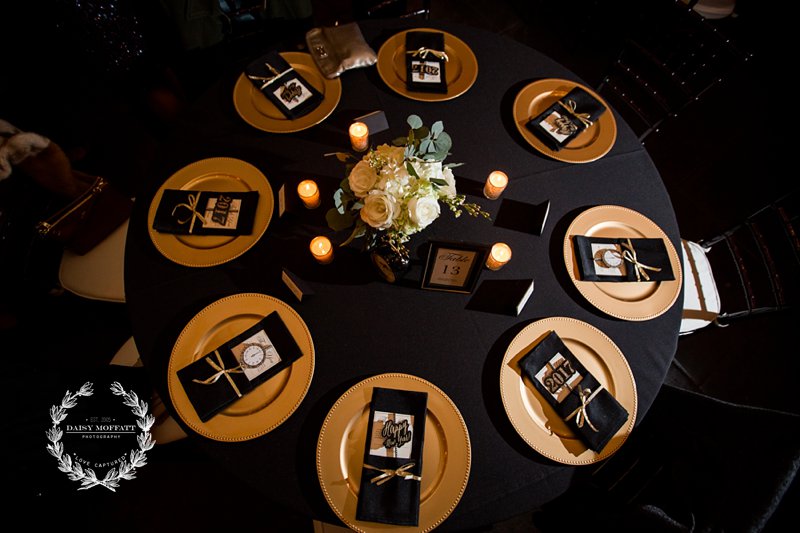 new years eve wedding, first cumberland presbyterian, the mill, soirees, chattanooga planner, chattanooga photographer, best photographer, black and gold wedding, superior celebrations, yellow cake company, white lace and promises