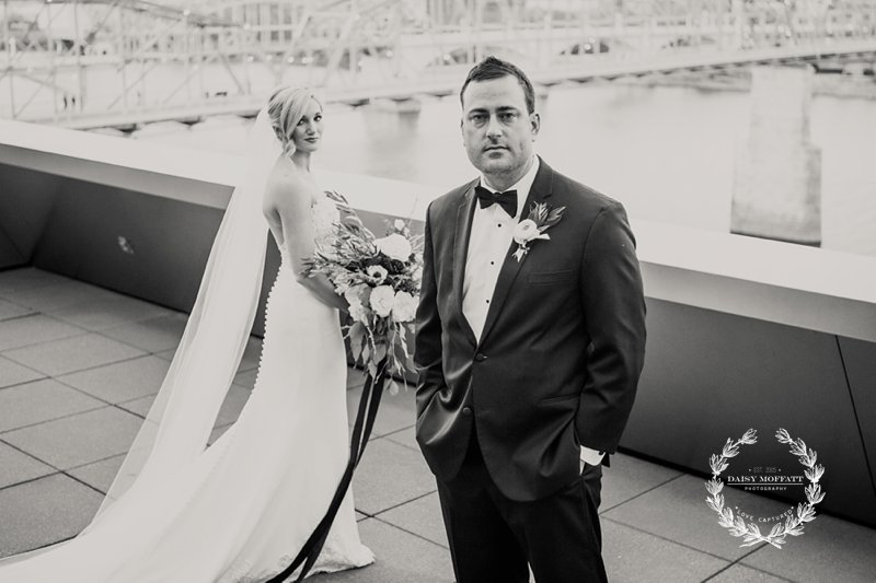 modern wedding, museum wedding, black and white wedding, atlanta photographer, dog in wedding, circular ceremony, chattanooga photographer, chattanooga florist, hunter museum wedding, best photographer