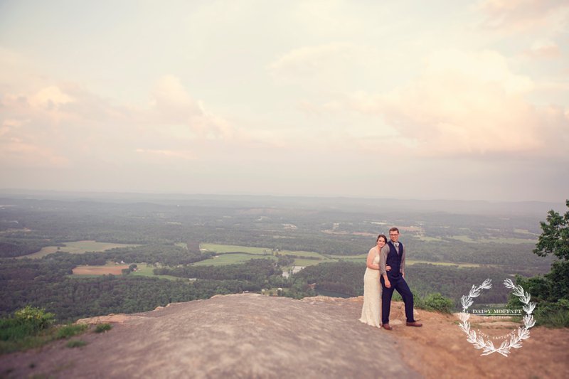This Georgia camp wedding at Pigeon Mountain Crossing was stunning with sunset photos and handmade bouquets